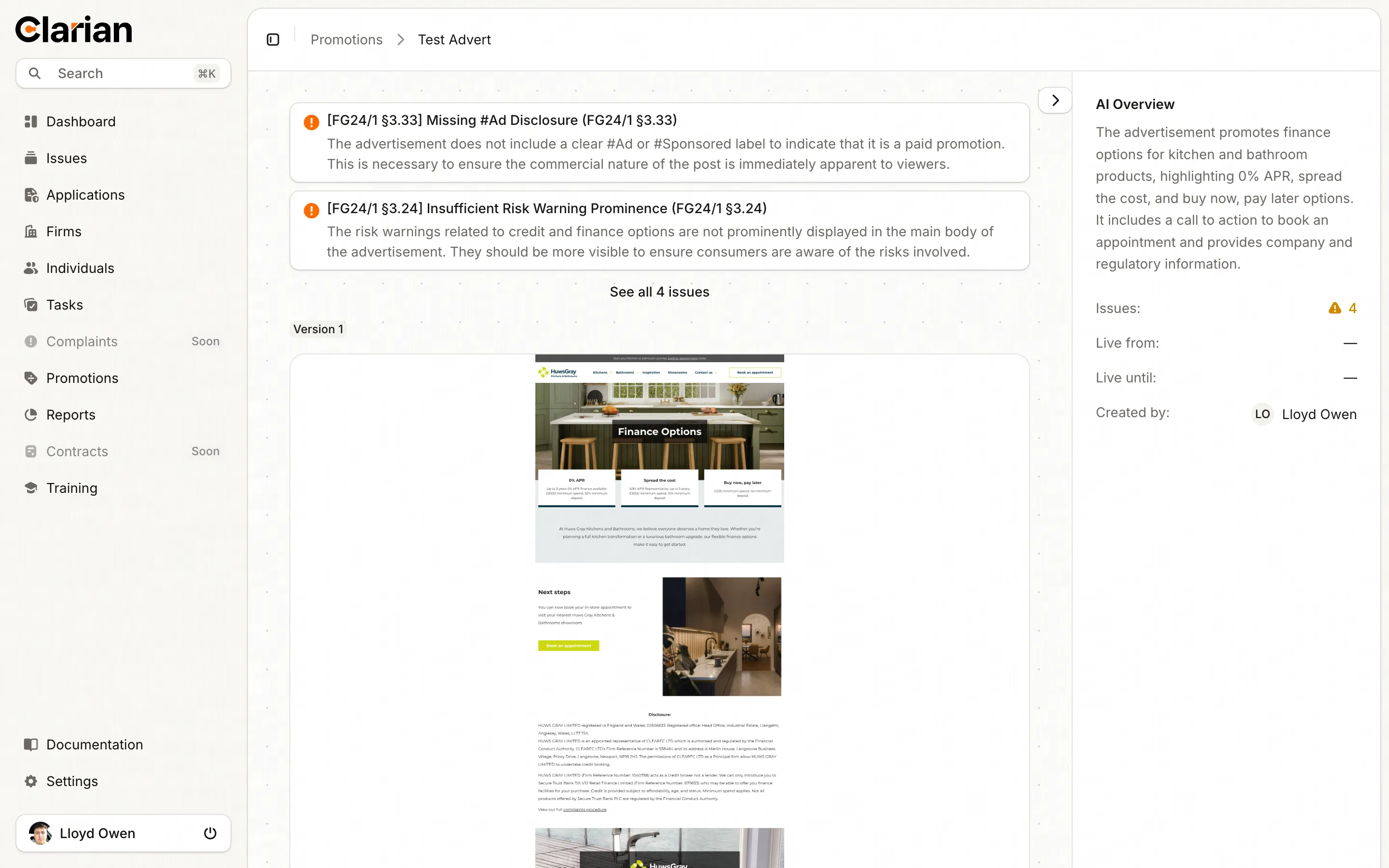 AI-powered promotions review